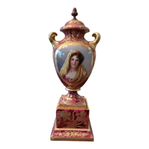Antique Palace Signed Ruby Gold Royal Vienna Urn