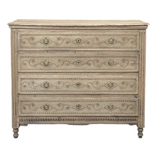 18th Century Stripped Oak Commode From Herve in Brittany For Sale