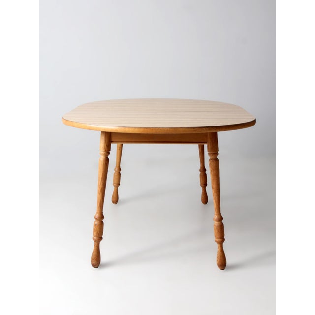 Vintage Farmhouse Dining Table With Leaf Extension For Sale - Image 12 of 18