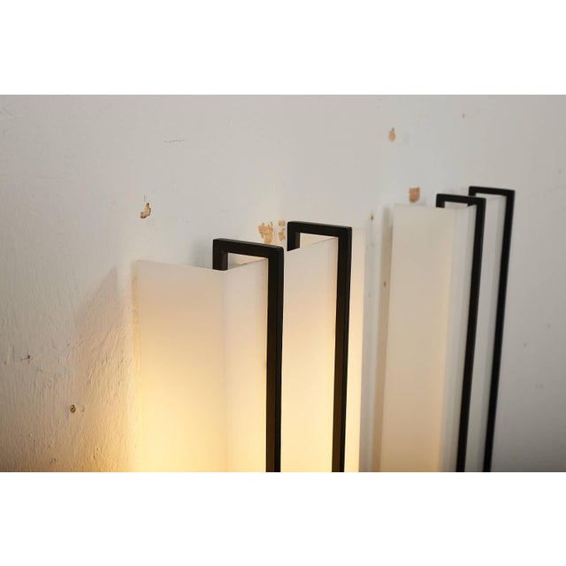 Black Wall Lamps with Metal Holder and Black Metal Trim, Set of 2 For Sale - Image 8 of 16