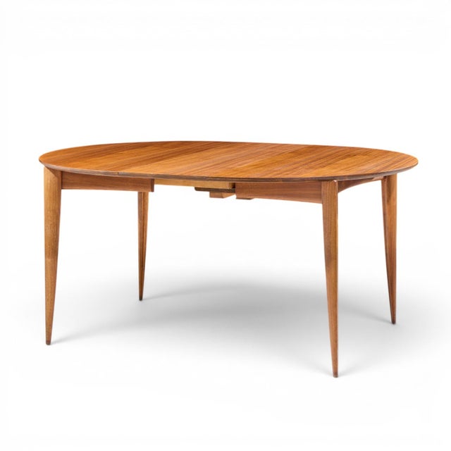 Gio Ponti for Singer & Sons Model 2135 Mid Century Walnut Expanding Dining Table With 4 Leaves For Sale - Image 11 of 18