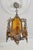 1960s Art Nouveau Brass Venus Pendant Light With Amber Glass For Sale - Image 6 of 14