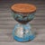 Hand-Forged Metal Hourglass Side Table With Wood Top For Sale - Image 4 of 11