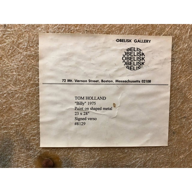 BILLY, 1975, epoxy painting on riveted fiberglass and aluminum, titled signed and dated verso . Gallery label from Obelisk...