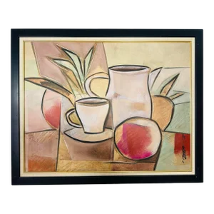 Large Cubanist Style Modern Painting