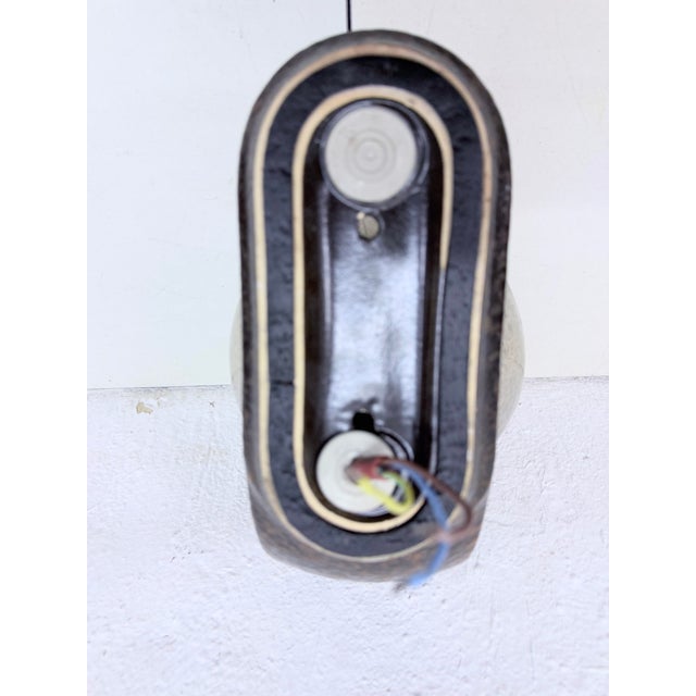 Brutalist Style Wall Lamp in Ceramic and Glass, 1970s For Sale - Image 10 of 12