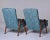 Mid Century Italian Chairs With New Teal Tweed Upholstery - Pair For Sale - Image 4 of 13