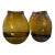 Italian Artistic Amber/Fume Murano Glass Vases- a Pair For Sale