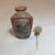 Transparent Vintage Asian Square Reverse Painted Crystal Snuff Bottle With Agate Stopper For Sale - Image 8 of 11