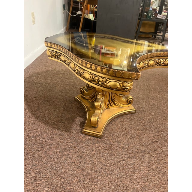 1950s Hollywood Regency Side Table Guilt Gold For Sale - Image 9 of 9