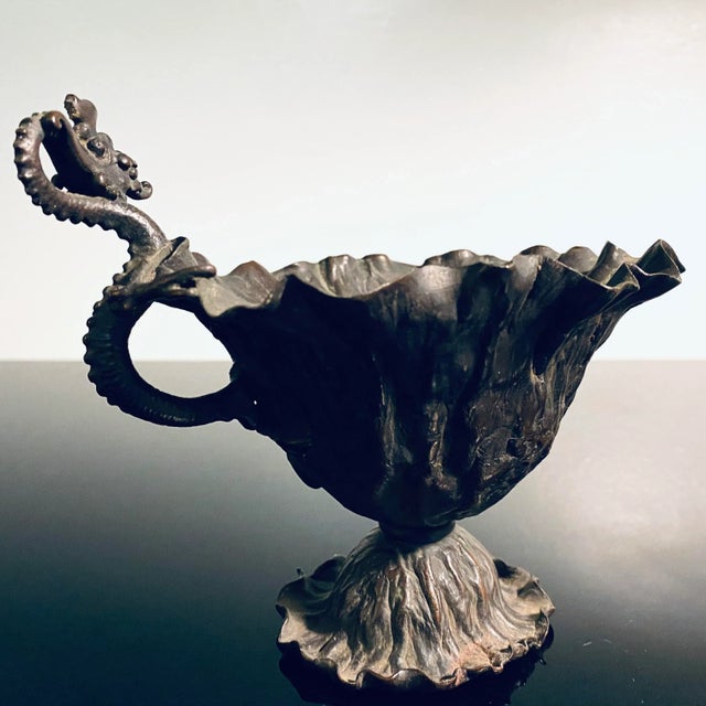 Late 19th Century Late 19th Century Japanese Meiji Period Bronze Dragon Ikebana Vessel For Sale - Image 5 of 5