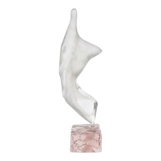 Abstract Lucite Female Nude Sculpture by Michael Shacham, Signed For Sale
