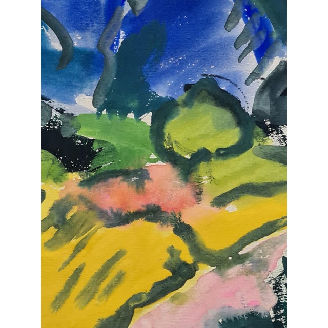 Gabrielle Ricard-Cordingley, Fauvist Landscape, Gouache & Watercolor on Paper, 1960s, in Good conditions. Designed 1960 to...