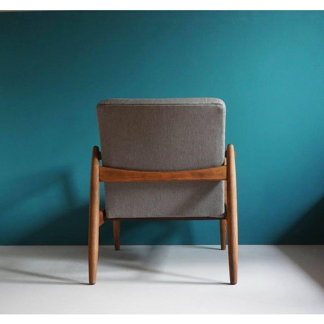 Gray Vintage Armchair From Mid Century Designed by Edmund Homa, Restored For Sale - Image 8 of 9
