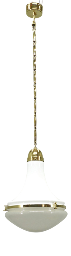 Art Deco Glass Pendant Lamp by Peter Behrens for Siemens, Germany, 1930s