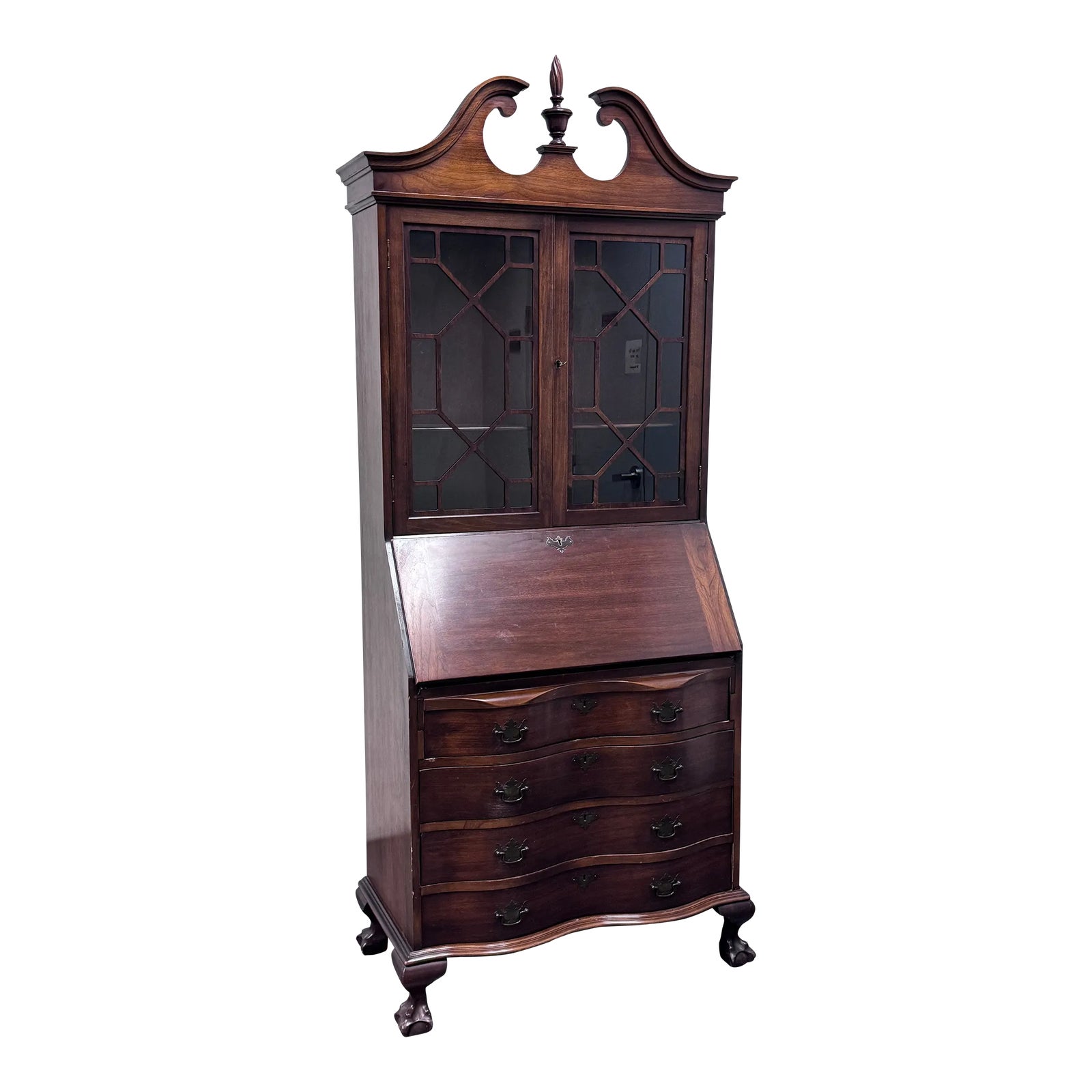 Maddox Table Company Chippendale Style Secretaire Chairish