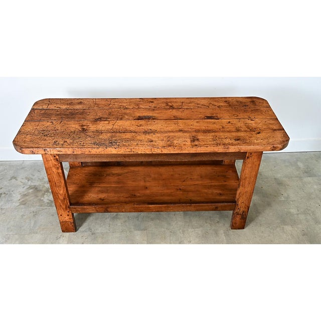 Early 19th Century French 19th Century Solid Oak Workbench For Sale - Image 5 of 12