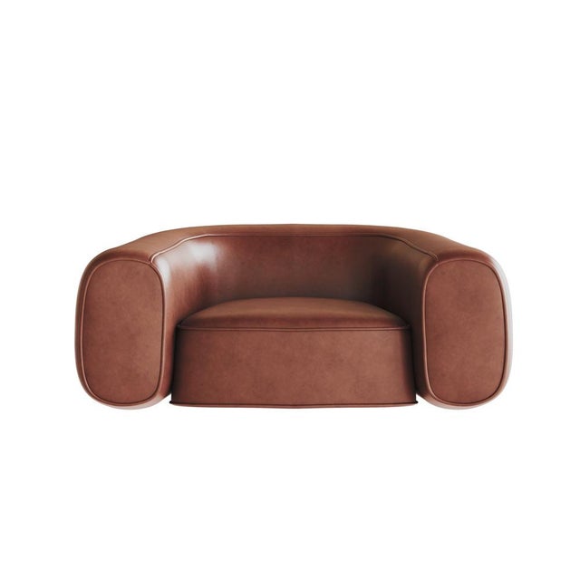 The Dolce Armchair brings the same modern elegance and plush comfort as the Dolce Sofa. This leather sofa’s rounded,...
