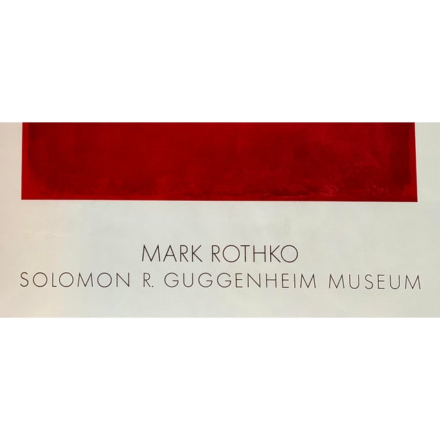 Mid-Century Modern Mark Rothko’s 1950’s ‘Green, Red, on Orange’ Pace Editions Original Poster for a 1978 Retrospective Show at the Guggenheim Museum For Sale - Image 3 of 12