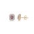 Not Yet Made - Made To Order Natural Pink Sapphire & Diamond Halo Stud Earrings in 14k Gold Fine Jewelry- A Pair For Sale - Image 5 of 15