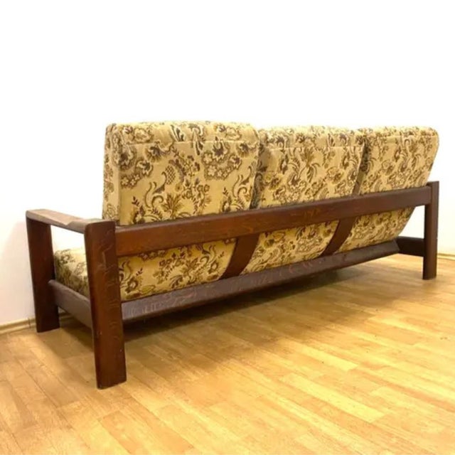 A stylish and comfortable retro seating set consisting of one sofa and two matching armchairs, produced in the 1970s. This...