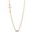 Contemporary Gold Cross Charm & Diamond Chain Necklace For Sale - Image 3 of 9