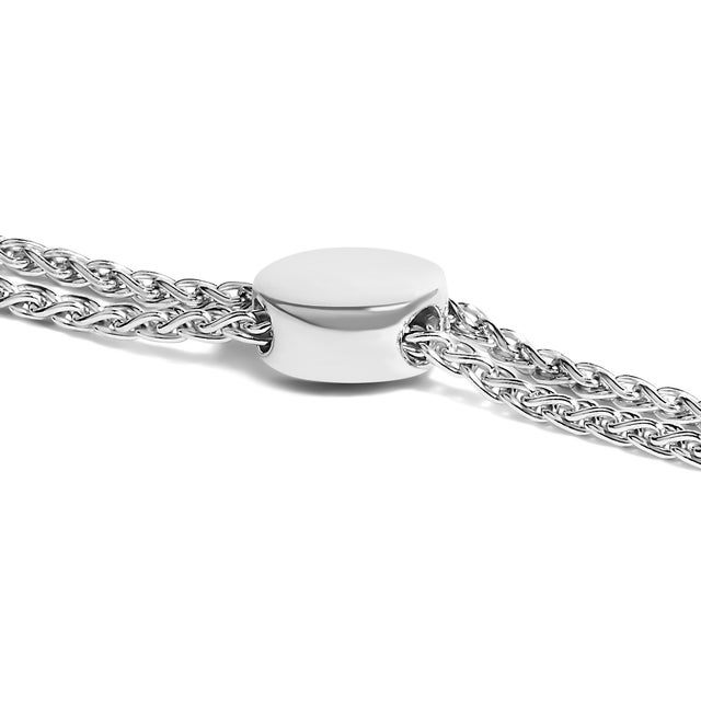 Express your affection to her with this dazzling bolo bracelet. Uniquely designed, it is composed of sleek .925 sterling...