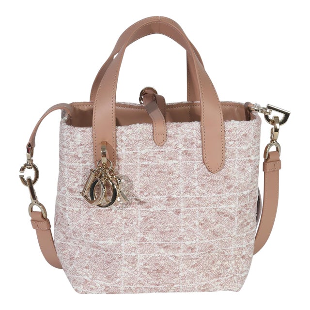 Rose Des Vents Tweed Small Toujours Vertical Tote For Sale