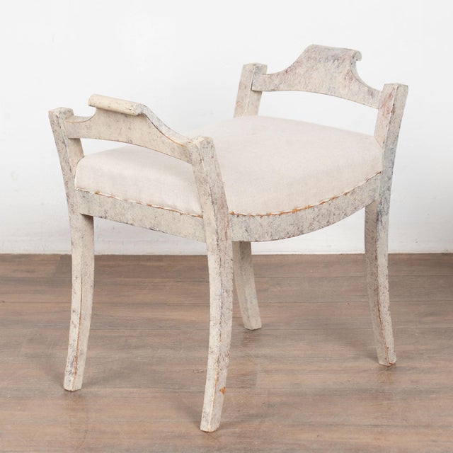 Gustavian (Swedish) Pair, 20th Century Swedish Gustavian Style Tabouret Stools For Sale - Image 3 of 11