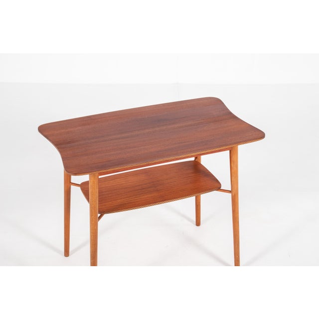 Mid-Century Modern Danish Teak Side Table with Lower Shelf, 1960s For Sale - Image 9 of 10