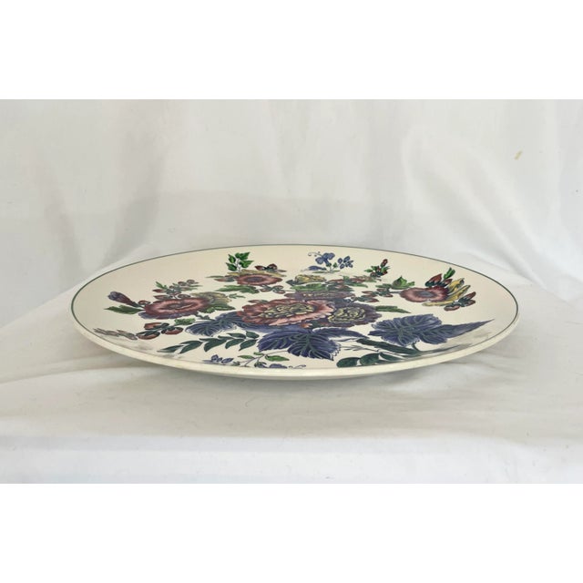 White Wedgwood of Etruria & Barlaston Floral Platter, Made in England For Sale - Image 8 of 13