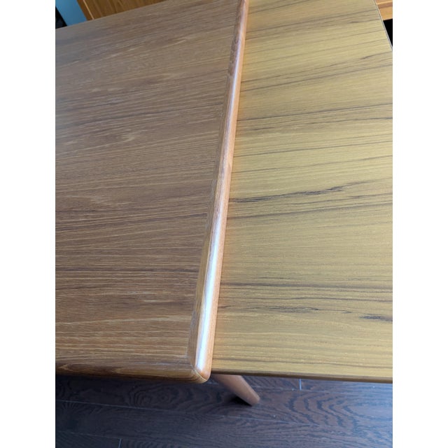 Vintage 1960s Danish Modern Teak Draw-Leaf Dining Table by Brdr. Furbo For Sale - Image 15 of 18