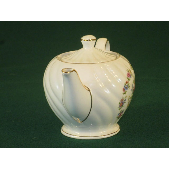 Victorian Vintage Rose Tea Pot, by Sadler England, Beautiful Fine Porcelain, Signed Stamped For Sale - Image 3 of 12