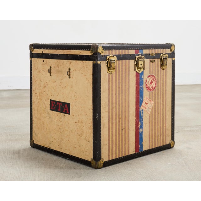 Early 20th Century Louis Vuitton Style Steamer Hat Trunk by Crouch & Fitzgerald For Sale - Image 5 of 18