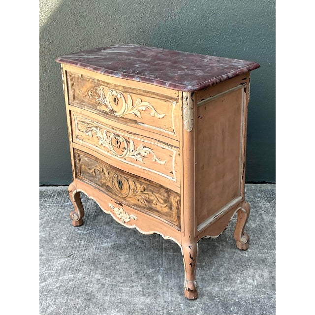 Peach Vintage Primitive Chest of Drawers For Sale - Image 8 of 12