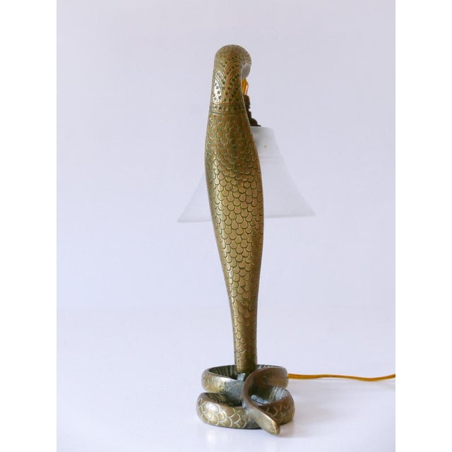 Antique Art Nouveau Bronze Cobra Table Lamps, 1890s, Set of 2 For Sale - Image 16 of 18