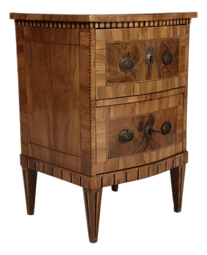 Small Antique Baroque Louis XVI Chest of Drawers in Walnut, 1780