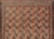 Measures:9'7 x 12'10 Antique Turkomen Ersari Rug in Wool with Repeating Gul Design in Orange, Brown. Keivan Woven Arts;...