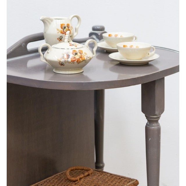 Wooden Trolley with Magazine Rack For Sale - Image 15 of 17