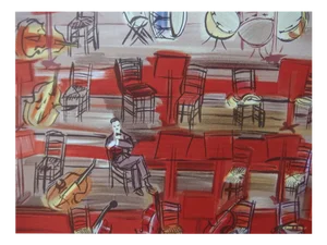 Raoul Dufy, Orchestra, Intermission, Lithograph