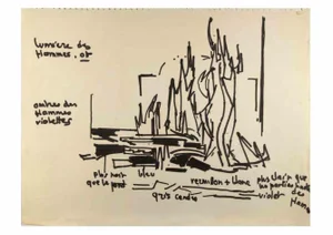 Reynold Arnould, Trust Light, Marker Drawing, 1970