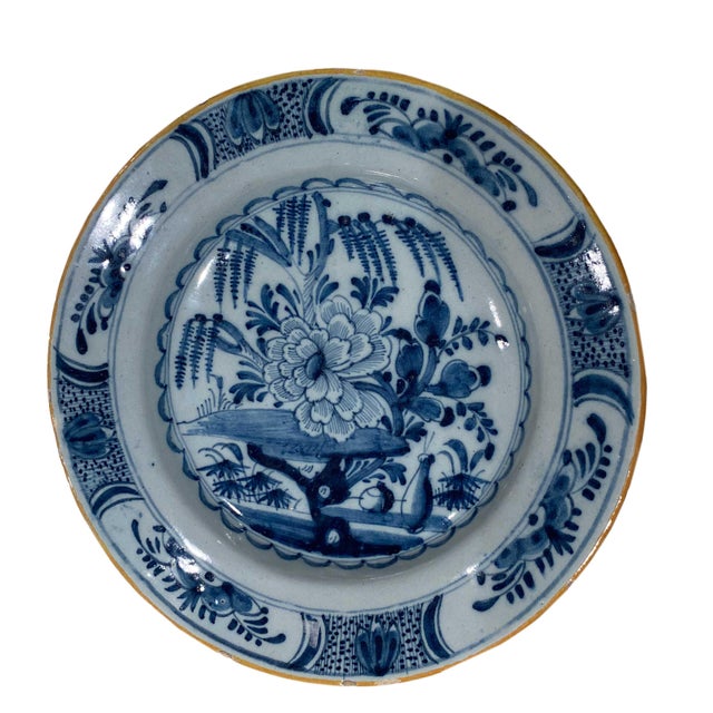 Traditional 18th Century Delft Plates Marked - a Pair For Sale - Image 3 of 7