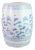 Village Scene Pale Blue and White Garden Seat For Sale
