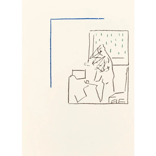 Abstract Pierre Buraglio Lithograph N10-3 Vermeer For Sale - Image 3 of 3