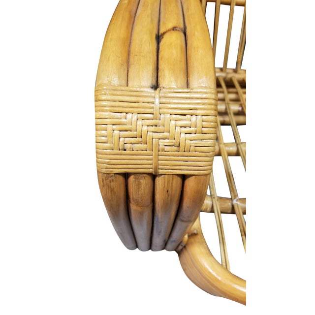 Tan 1930s Paul T. Frankl 4-Strand Square Pretzel Round-Back 3-Seat Sofa Restored For Sale - Image 8 of 12