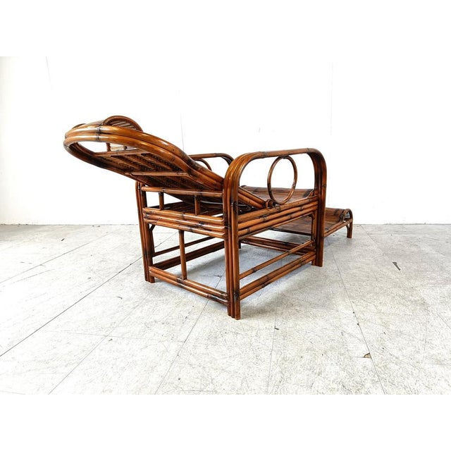 Mid-Century Rattan and Bamboo Garden Chair, 1950s For Sale - Image 13 of 18