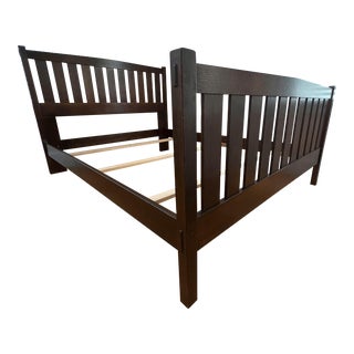 1990s Stickley Mission Slat Bed Queen 89-692 For Sale