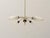 Ceiling Light with Textured Glass Shades and Crystal Prisms, 1960s For Sale - Image 4 of 15