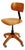 Vintage Bauhaus Swivel Office Chair in Wood by Böhler, 1940s For Sale