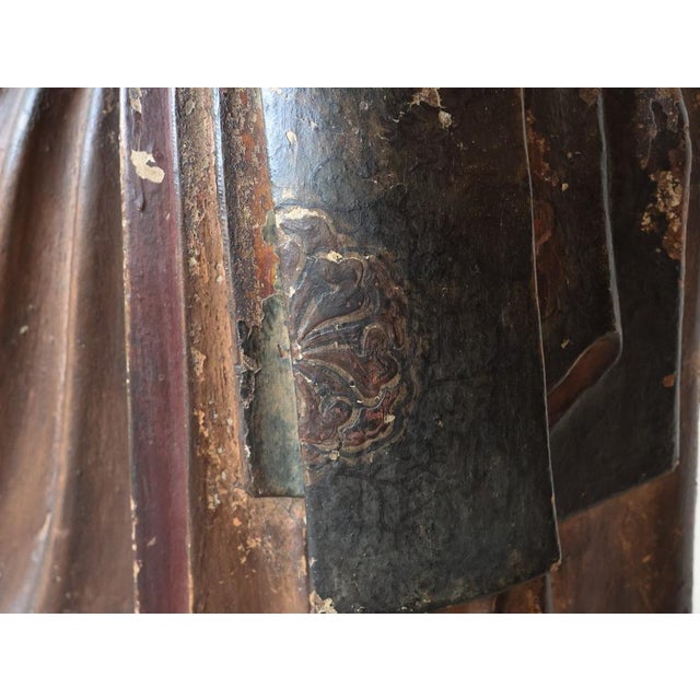 Japanese Kamakura or Muromachi Artist, Buddhist Monk's Robe, 1100s-1500s, Cedar For Sale - Image 15 of 18